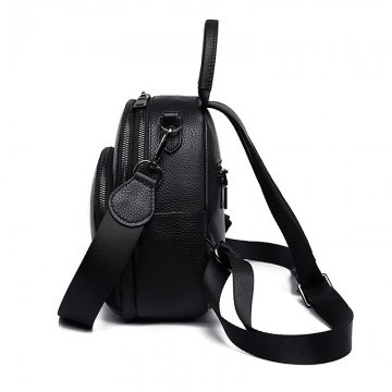 Жіночий шкіряний рюкзак Alize чорний фото