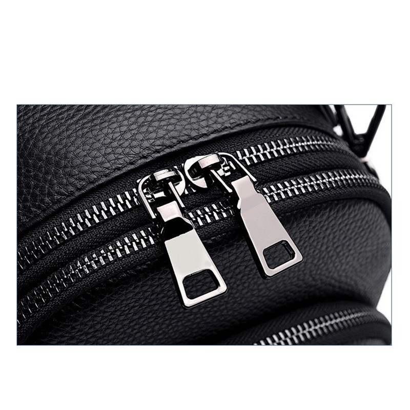 Жіночий шкіряний рюкзак Alize чорний - 22 фото