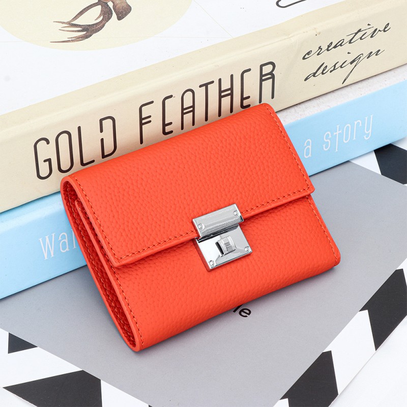 Женский кожаный кошелек Monique оранжевый