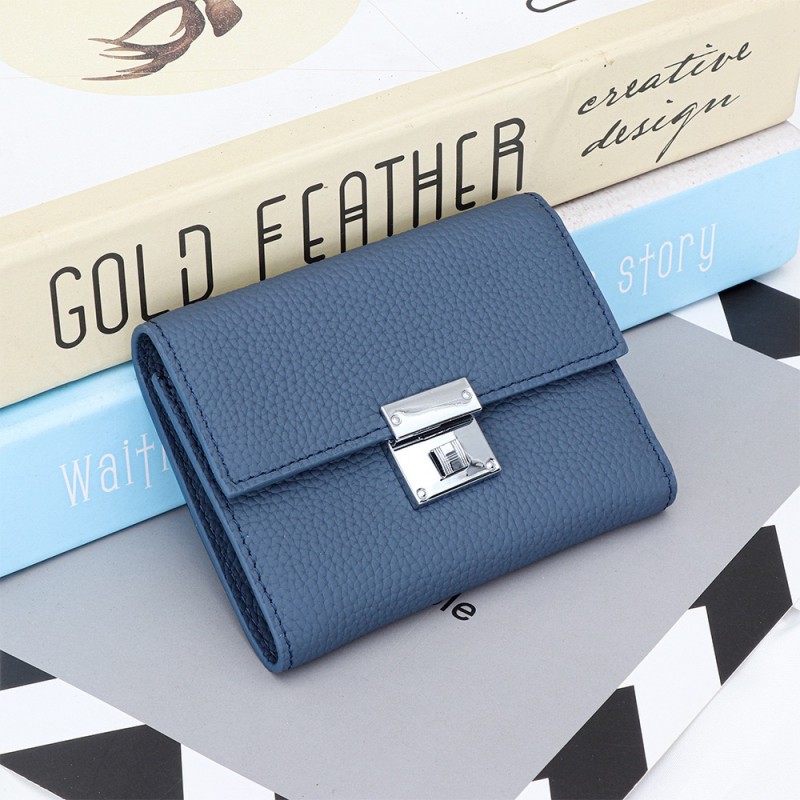 Женский кожаный кошелек Monique синий