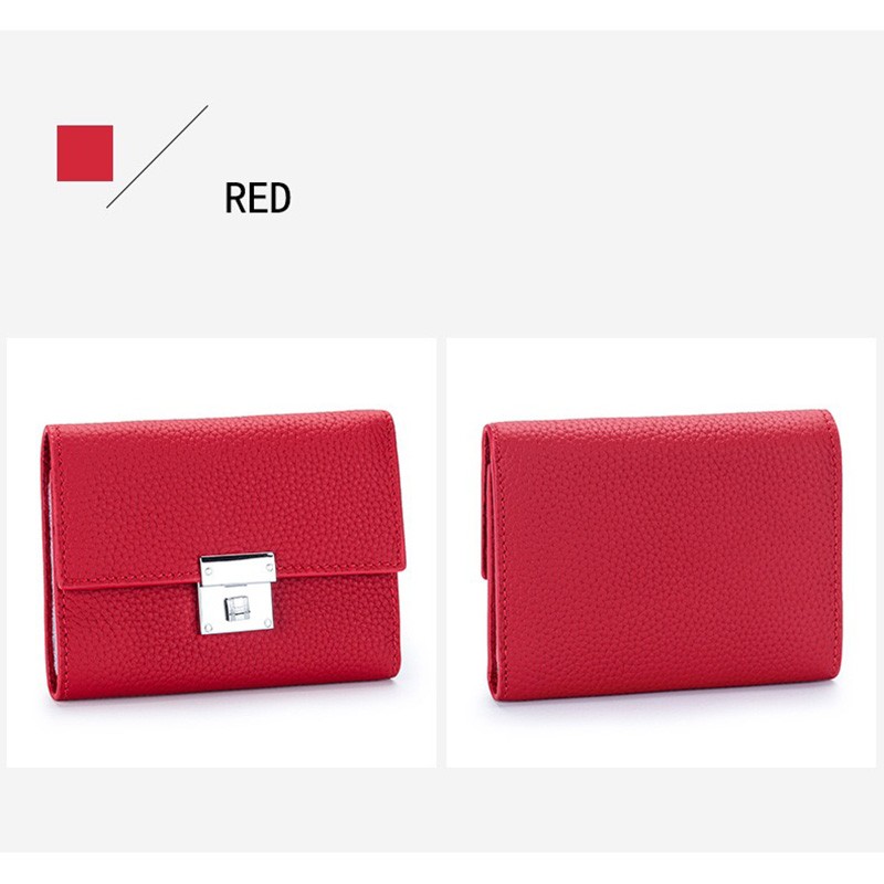 Женский кожаный кошелек Monique красный - 1 фото