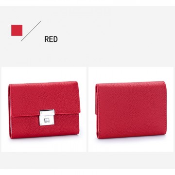 Женский кожаный кошелек Monique красный фото