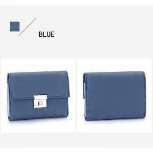 Женский кожаный кошелек Monique синий