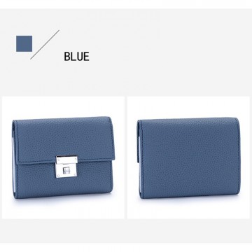 Женский кожаный кошелек Monique синий фото