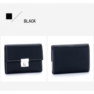 Жіночий шкіряний гаманець Monique чорний