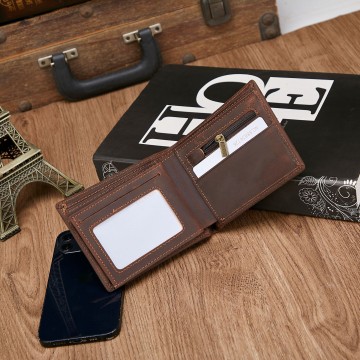 Чоловічий шкіряний гаманець Richmond темно-коричневий фото