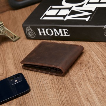 Чоловічий шкіряний гаманець Richmond темно-коричневий фото