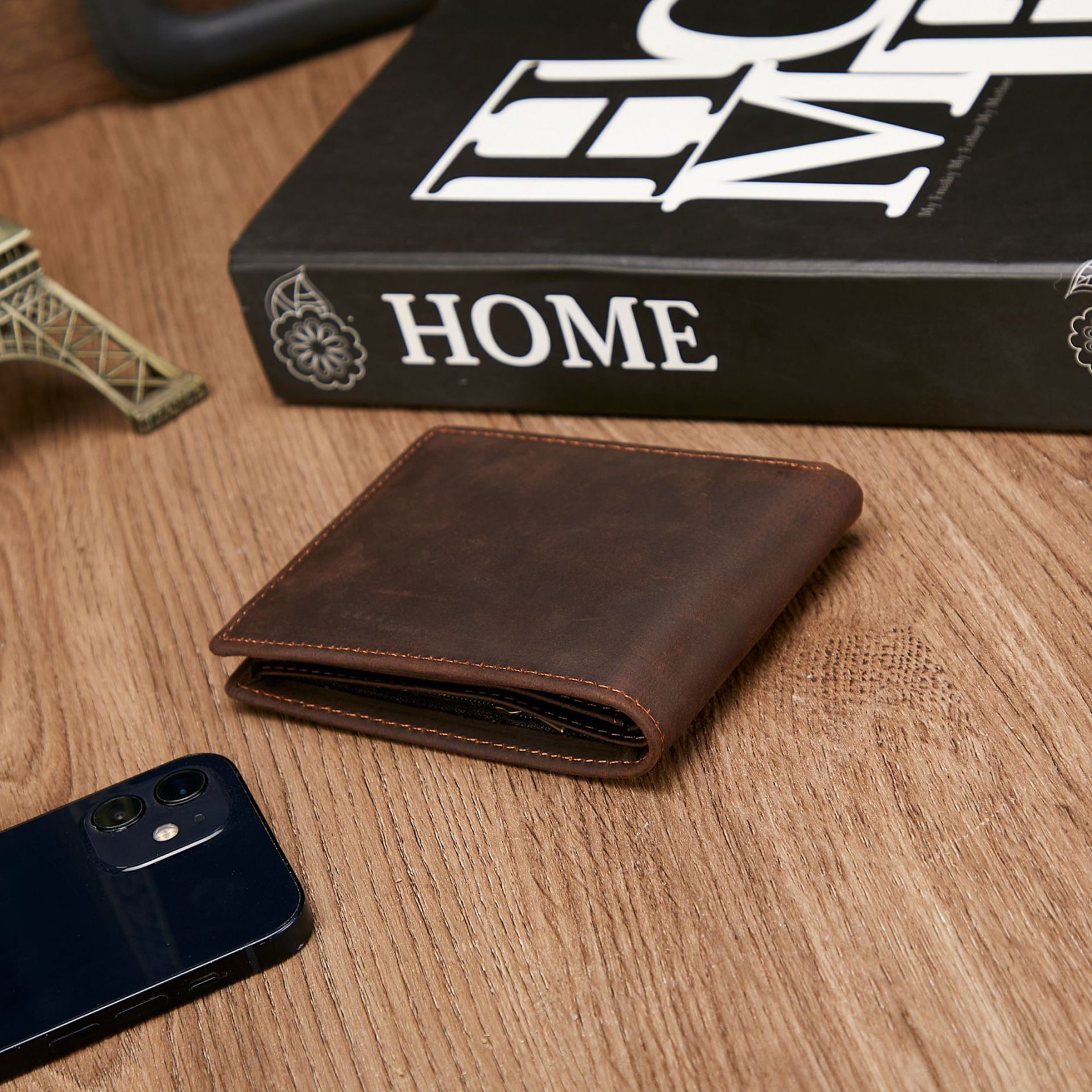 Мужской кожаный кошелек Richmond темно-коричневый