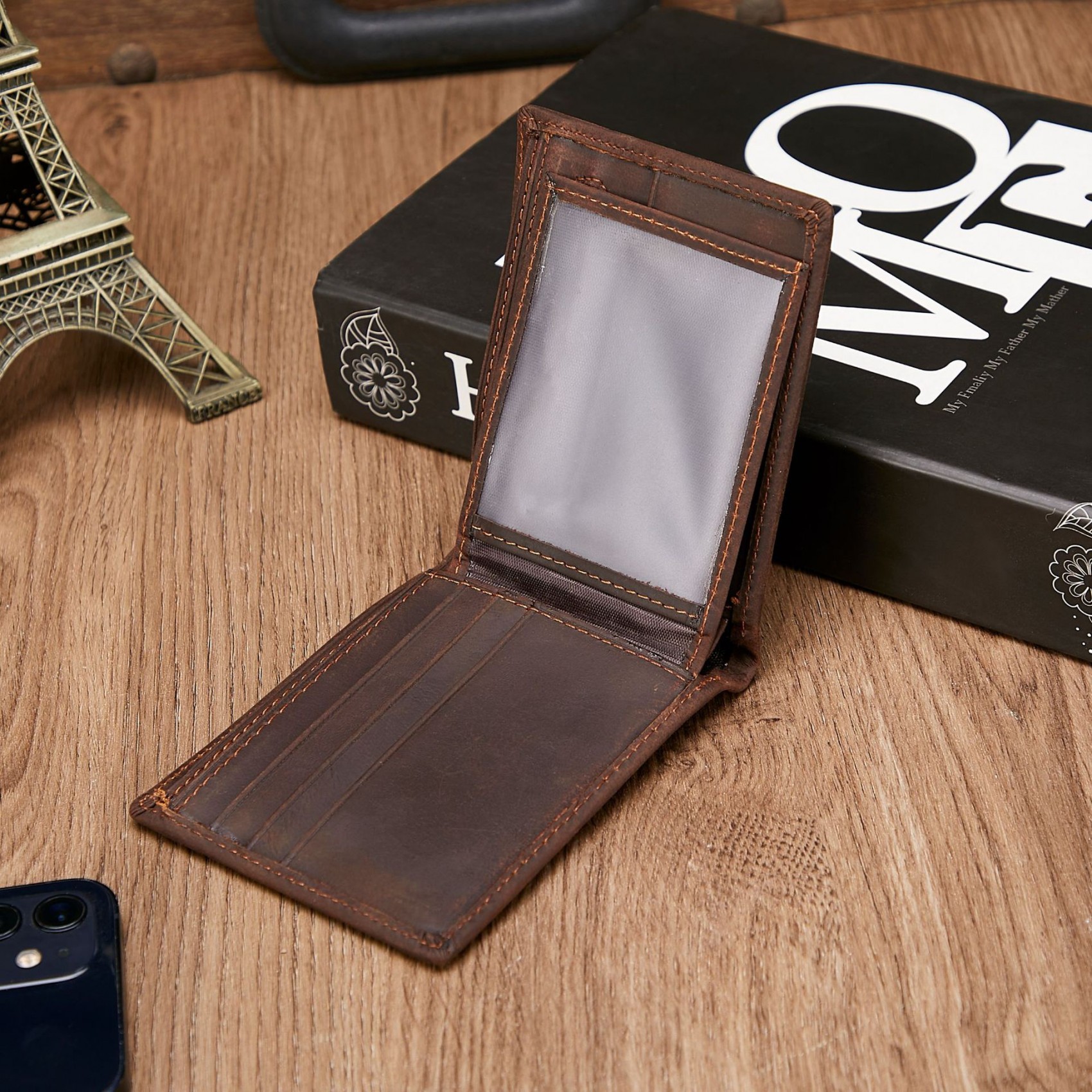 Чоловічий шкіряний гаманець Richmond темно-коричневий