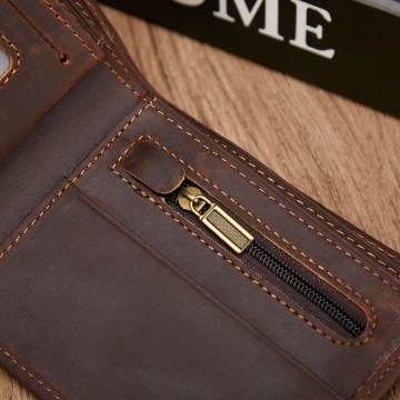 Чоловічий шкіряний гаманець Richmond темно-коричневий фото