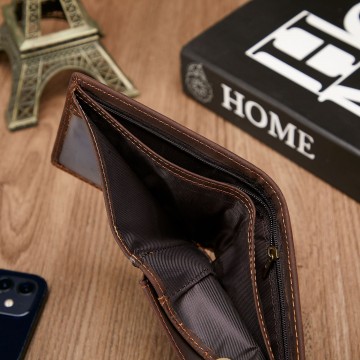 Мужской кожаный кошелек Richmond темно-коричневый фото