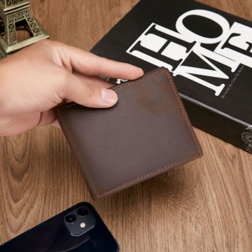 Чоловічий шкіряний гаманець Richmond темно-коричневий фото