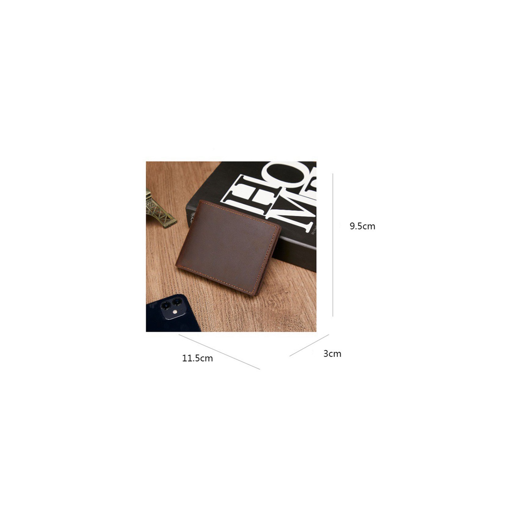 Чоловічий шкіряний гаманець Richmond темно-коричневий