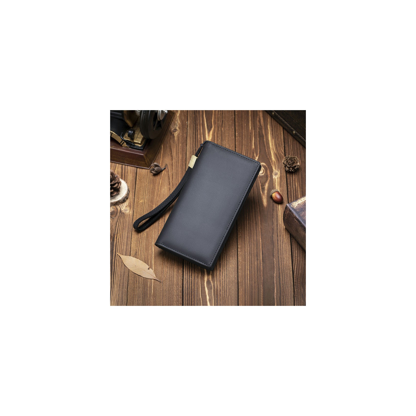 Мужское кожаное портмоне Nevada черное