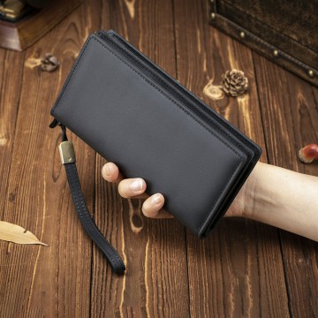 Мужское кожаное портмоне Nevada черное фото