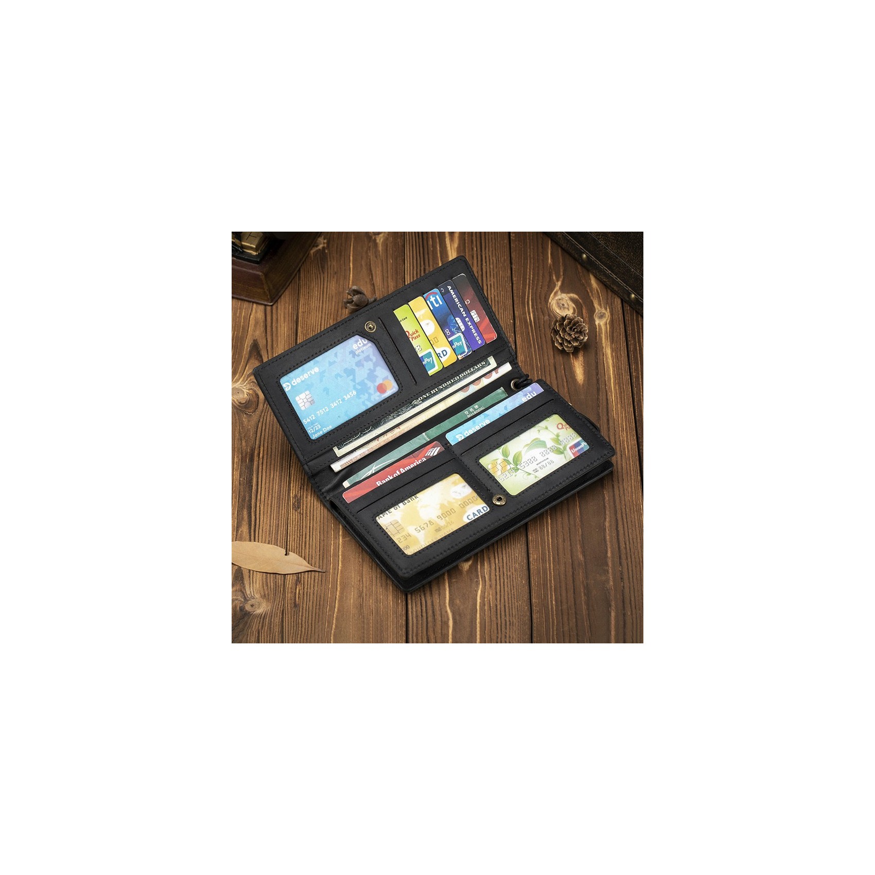 Чоловіче шкіряне портмоне Nevada чорне