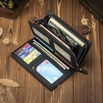 Мужское кожаное портмоне Nevada черное фото