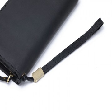 Чоловіче шкіряне портмоне Nevada чорне фото