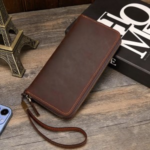 Чоловіче шкіряне портмоне Texas темно-коричневе