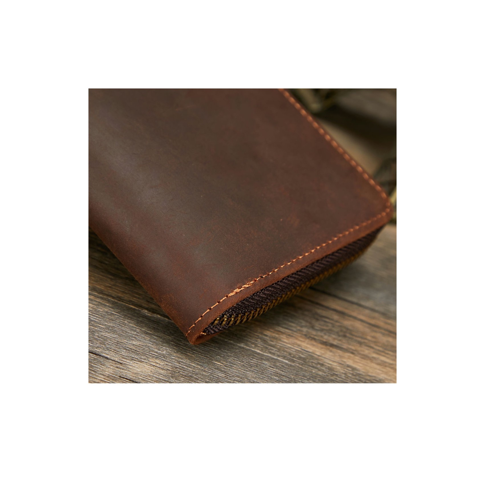 Чоловіче шкіряне портмоне Texas темно-коричневе