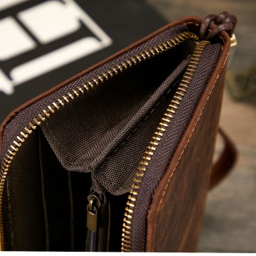 Мужское кожаное портмоне Texas темно-коричневое фото