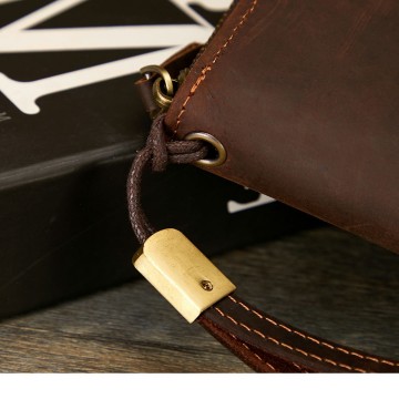 Чоловіче шкіряне портмоне Texas темно-коричневе фото