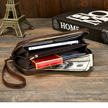 Мужское кожаное портмоне Texas темно-коричневое фото