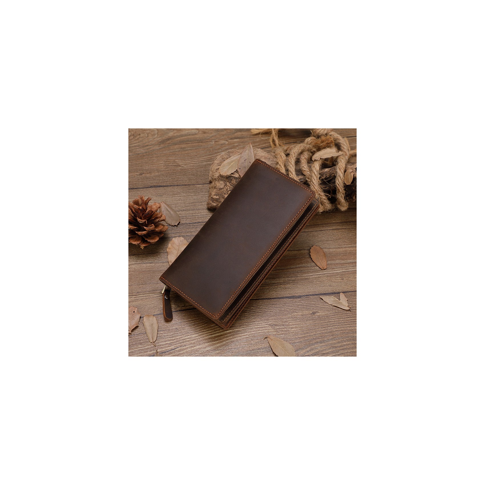 Мужское кожаное портмоне Nevada темно-коричневое