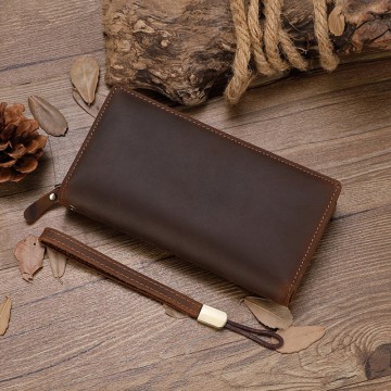 Чоловіче шкіряне портмоне Nevada темно-коричневе фото