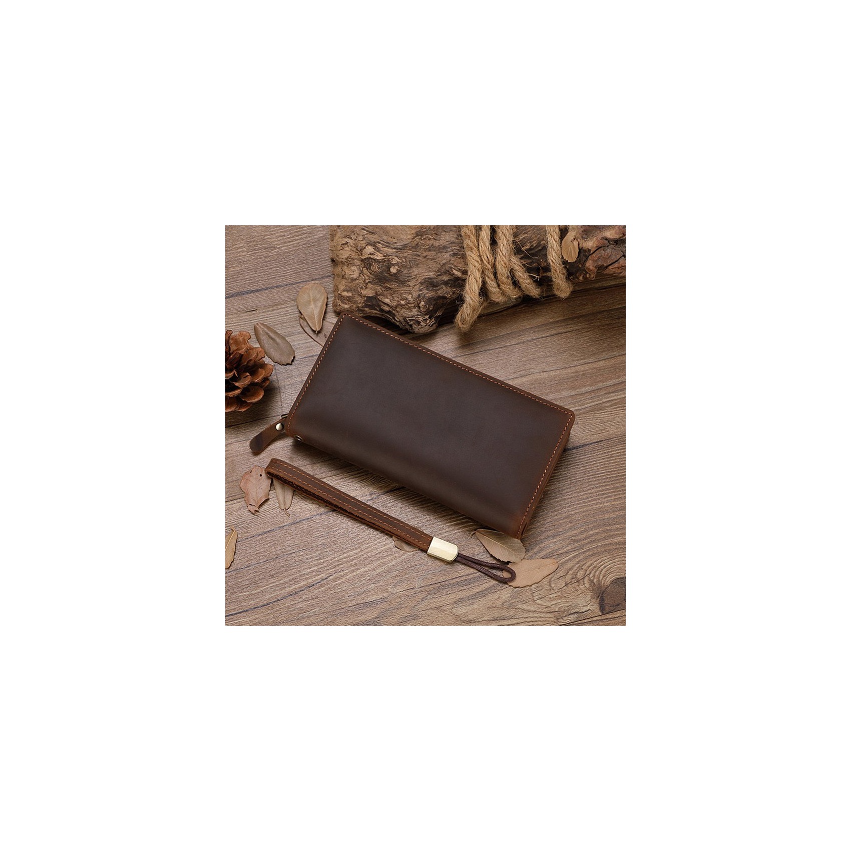 Мужское кожаное портмоне Nevada темно-коричневое