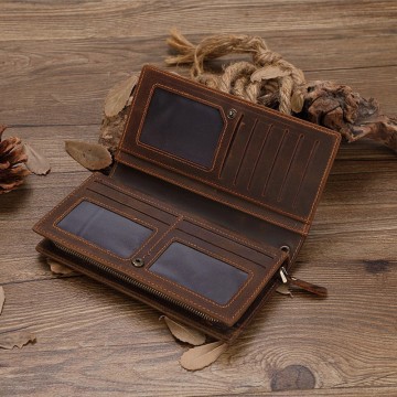 Чоловіче шкіряне портмоне Nevada темно-коричневе фото