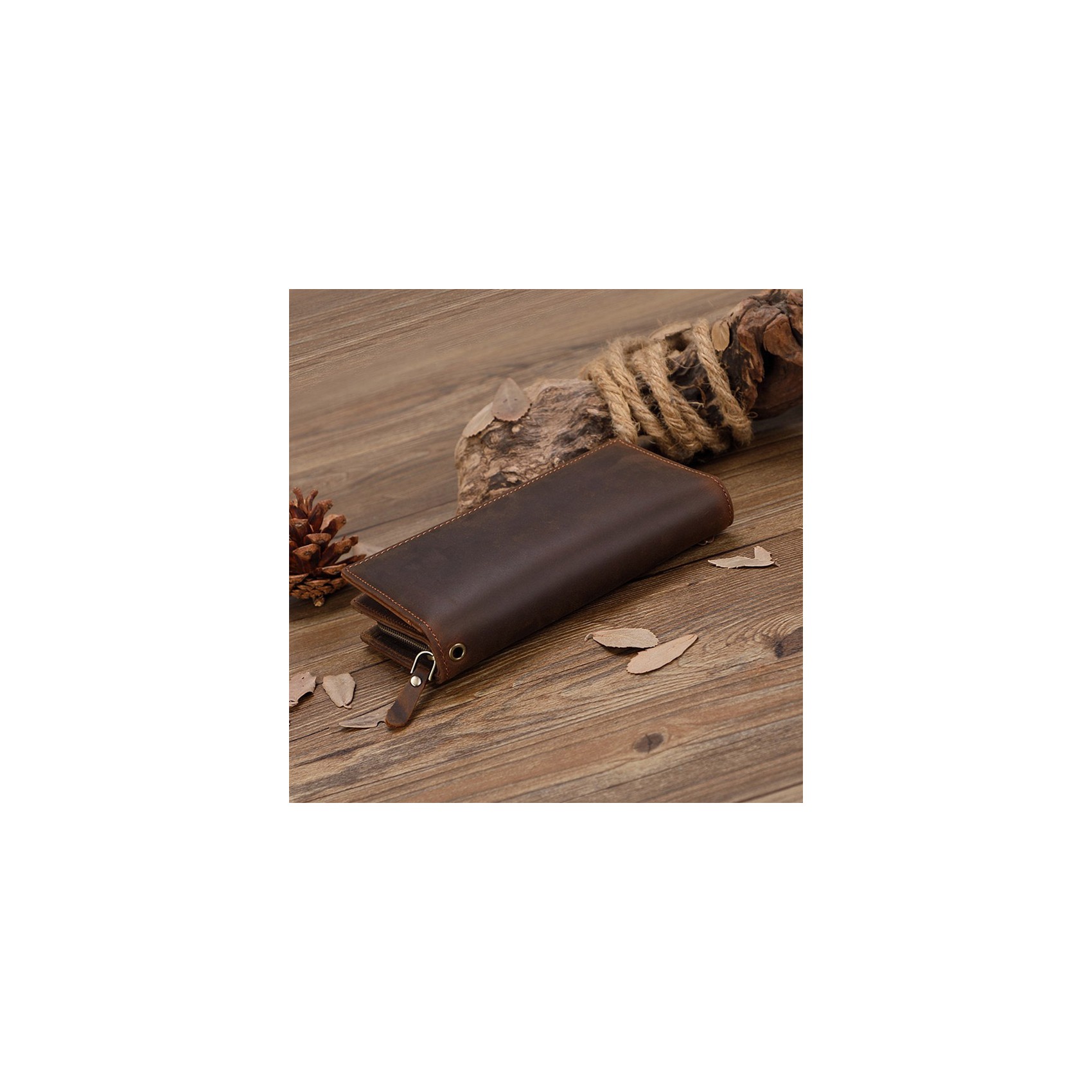Мужское кожаное портмоне Nevada темно-коричневое
