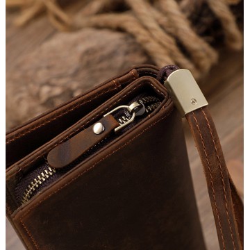 Мужское кожаное портмоне Nevada темно-коричневое фото