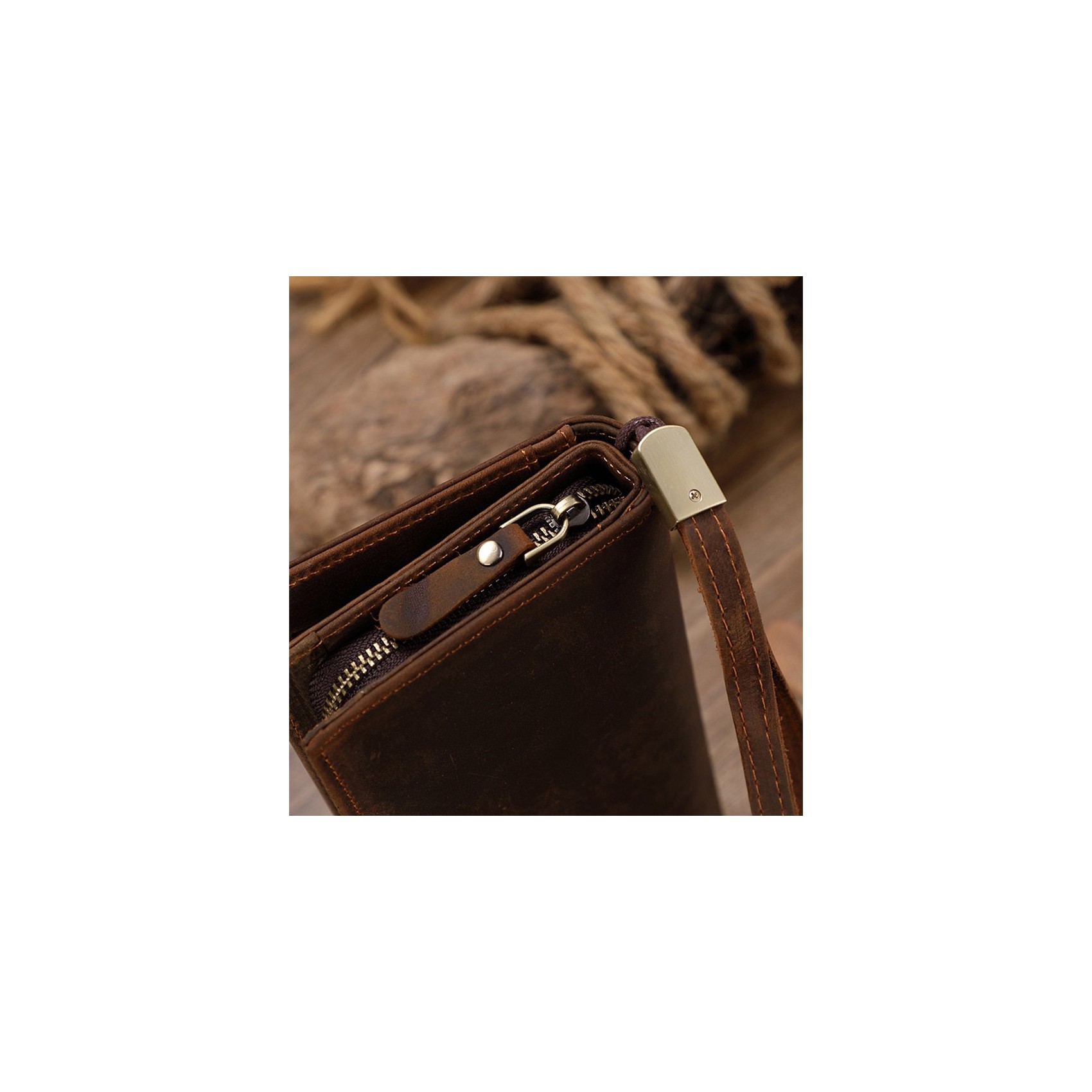 Мужское кожаное портмоне Nevada темно-коричневое