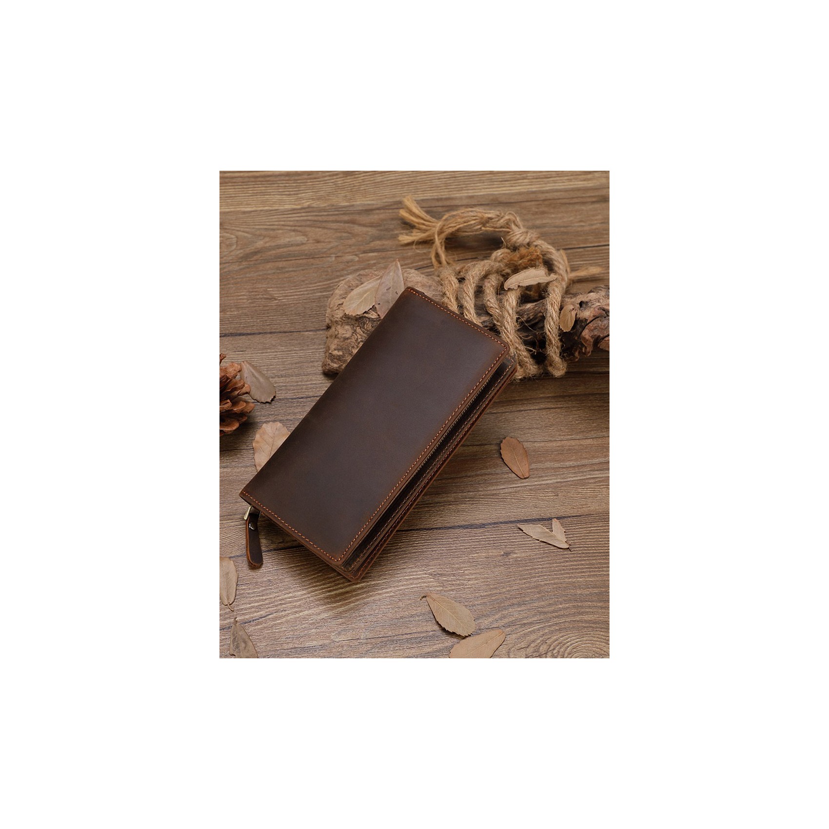 Мужское кожаное портмоне Nevada темно-коричневое