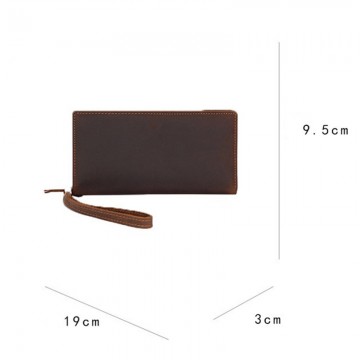 Чоловіче шкіряне портмоне Nevada темно-коричневе фото