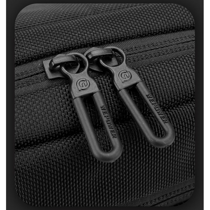 Мужская сумка слинг через плечо Felix черная - 7 фото