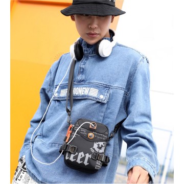 Чоловіча сумка барсетка Zack через плече чорна фото