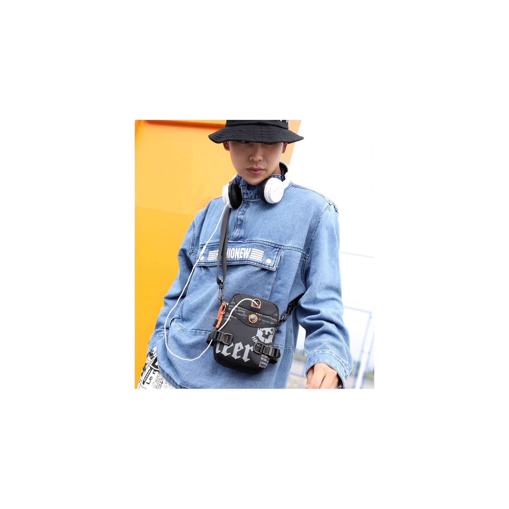 Мужская сумка барсетка Zack через плечо черная