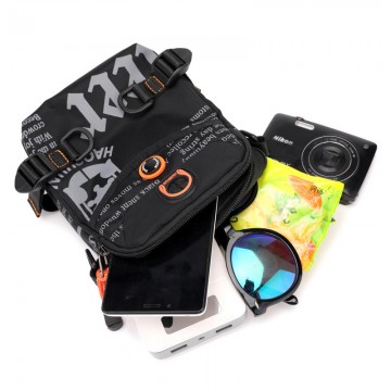 Мужская сумка барсетка Zack через плечо черная фото