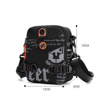 Мужская сумка барсетка Zack через плечо черная фото