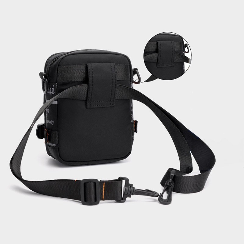 Мужская сумка барсетка Zack через плечо черная - 13 фото