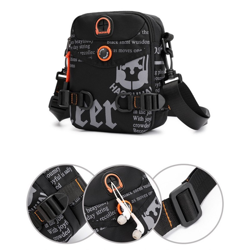 Чоловіча сумка барсетка Zack через плече чорна - 14 фото