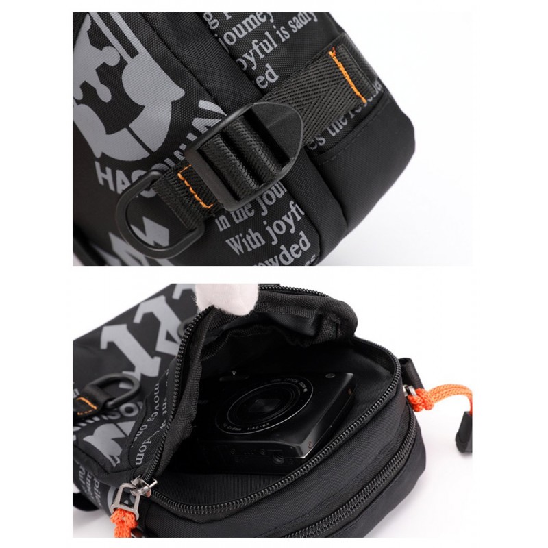 Чоловіча сумка барсетка Zack через плече чорна - 16 фото