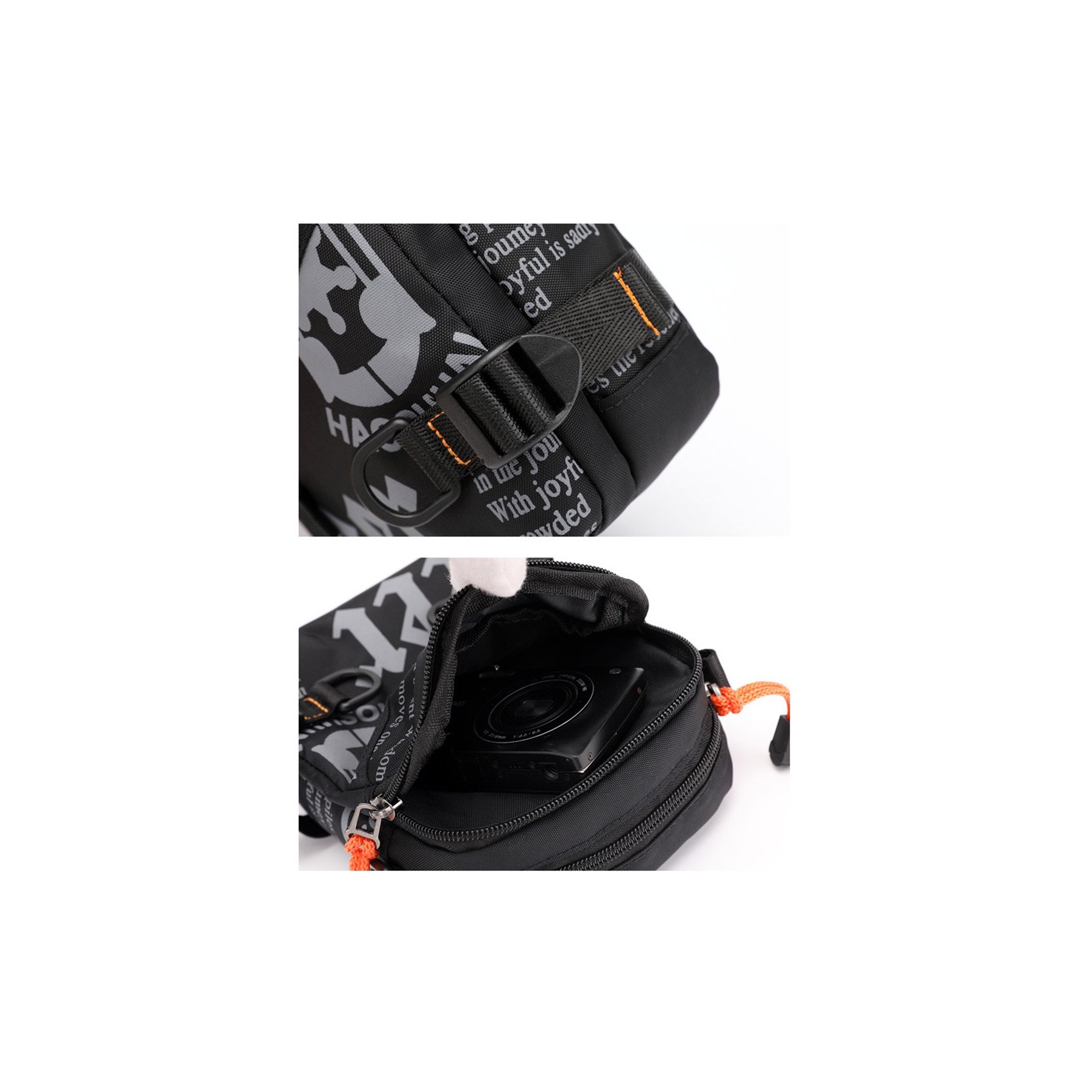 Чоловіча сумка барсетка Zack через плече чорна