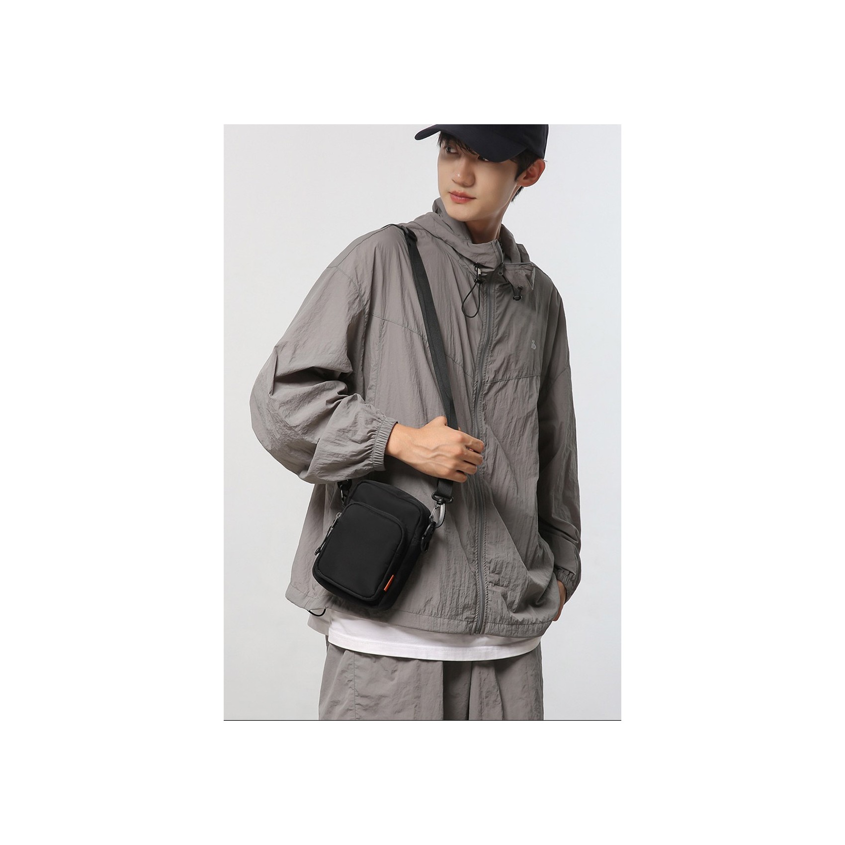 Мужская сумка барсетка Renton через плечо черная