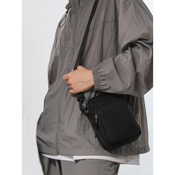 Чоловіча сумка барсетка Renton через плече чорна фото