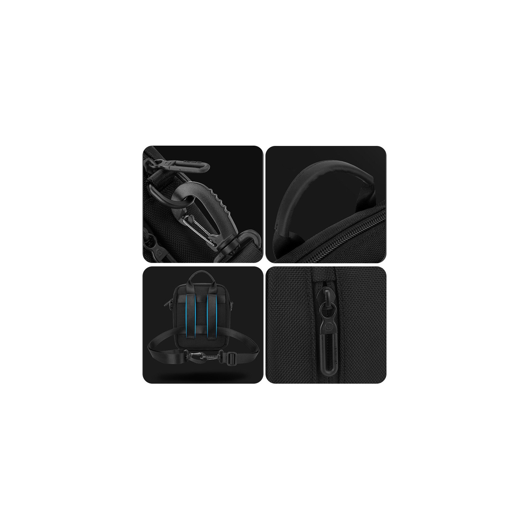 Чоловіча сумка барсетка через плече Henry чорна