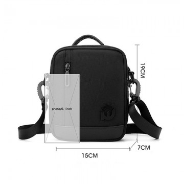 Мужская сумка барсетка через плечо Henry черная фото