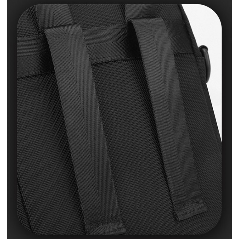 Мужская сумка барсетка через плечо Henry черная - 14 фото